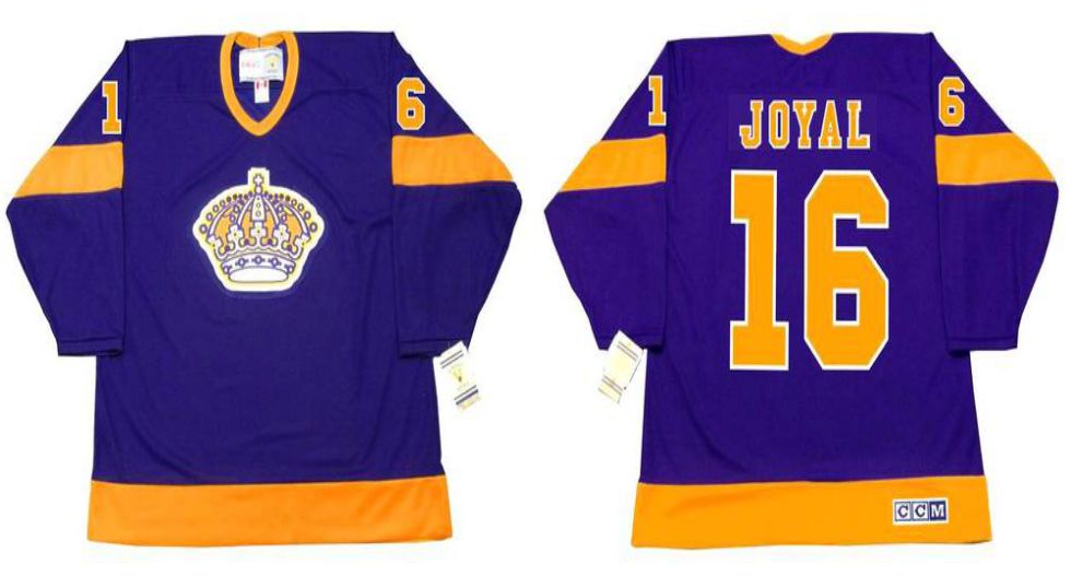 2019 Men Los Angeles Kings #16 Joyal Purple CCM NHL jerseys->los angeles kings->NHL Jersey